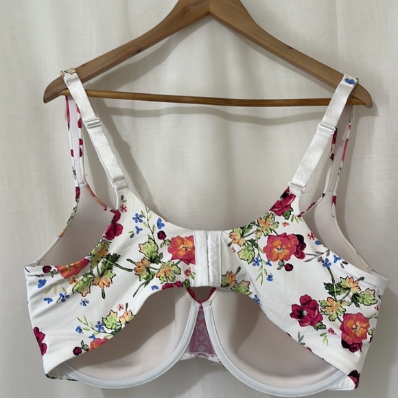 NWOT Deesse White Floral 42H Underwire Bra - Picture 5 of 5